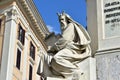 Statues of Moses - details of the basement of the Column of the Immaculate Conception in Rome, Italy