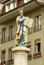 Statue Moses fountain at MÃÂ¼nsterplatz in Bern, Switzerland Royalty Free Stock Photo