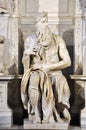 Statue of Moses by Michelangelo in the church of San Pietro in V Royalty Free Stock Photo