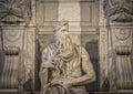 Statue of Moses by Michelangelo in Rome Royalty Free Stock Photo