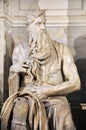 Statue of Moses by Michelangelo in San Pietro in Vincoli church Royalty Free Stock Photo