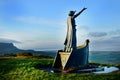 Statue on a mountain side