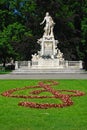 Statue of Mozart in the Burggarten garden, Vienna Royalty Free Stock Photo