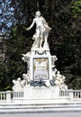 Statue of Mozart in Burggarten park in Vienna.