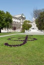 Statue of Mozart in Burggarten, Vienna Royalty Free Stock Photo