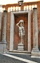 Hellenistic statue of a Satyr in Museum Capitolini, Rome Italy