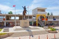 Statue of Mustafa Kemal Ataturk on a small square in Dipkarpaz, Northern Cyprus