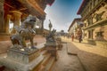 A statue of a mythical animal, Nepal, the city of bhaktapur