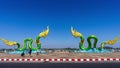 Statue of Naga, a landmark of Nong Khai Province, Thailand