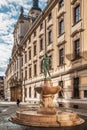 Statue of Naked Fencer in front of University of Wroclaw