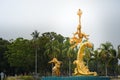 Statue name `Ocean butterflies` and `sudsakorn` Royalty Free Stock Photo