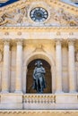 Statue of Napoleon Bonaparte in the Invalides in Paris Royalty Free Stock Photo