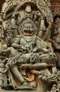 Statue of Narasimha (Halebid, India) Royalty Free Stock Photo