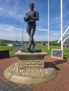 The statue of Nat Lofthouse outside the University of Bolton Stadium