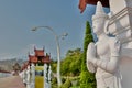 Statue near the royal pavillon. Royal Park Rajapruek. Chiang Mai province. Thailand