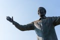 A statue of nelson mandela in front of the presidential palace Royalty Free Stock Photo