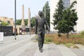 Statue of Nelson Mandela at the Johan de Wittlaan in Den Haag named Long Walk to Freedom., created by Arie Schippers.