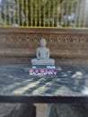 A statue of Nelu Buddha made of hard stone. srilanka