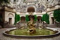 Statue of Neptune, Grotta fountain in Grebovka, Havlicek Gardens, Prague, Czech Republic, Sculpture of mythical god Royalty Free Stock Photo