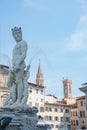 Statue of Neptune in Piazza della Signoria in Florence, Royalty Free Stock Photo