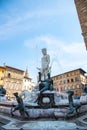 Statue of Neptune in Piazza della Signoria in Florence, Royalty Free Stock Photo