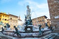 Statue of Neptune in Piazza della Signoria in Florence Royalty Free Stock Photo