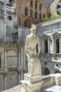 Statue of Neptune - The Roman God of the Sea, located at the Giants Staircase at the Doges Palace Palazzo Ducale. The statue Royalty Free Stock Photo