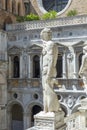 Statue of Neptune - The Roman God of the Sea, located at the Giants Staircase at the Doges Palace Palazzo Ducale. The statue Royalty Free Stock Photo