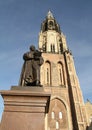 Statue and New Church.Delft