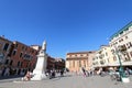 Statue of Niccolo Tommaseo monument in Venice, Italy Royalty Free Stock Photo