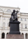 Statue Nicolaus Copernicus or Mikolaj Kopernik, monument made by sculptor Bertel