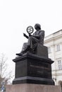 Statue Nicolaus Copernicus or Mikolaj Kopernik, monument made by sculptor Bertel