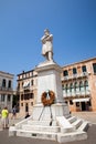 Statue of Nicolo Tommaseo on Campo Santo Stefano Royalty Free Stock Photo