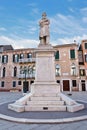 The statue of Nicolo Tommaseo in Venice Royalty Free Stock Photo