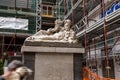 The Statue of the Nile God, an Ancient Roman marble statue located at Piazzetta Nilo, Naples, Italy