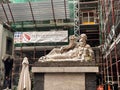 The Statue of the Nile God, an Ancient Roman marble statue located at Piazzetta Nilo, Naples, Italy