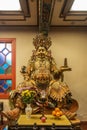 Statue of North heavenly king at Po Lin Buddhist Monastery, Hong Kong China