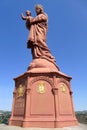 The statue of Notre-Dame-de-France dominating the city of Le Puy-en-Velay