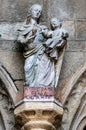 Statue of Notre Dame de la Clarte at Treguier Cathedral, Brittany, France - Exterior Royalty Free Stock Photo