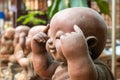 Statue of novices in Wat Lokmolee Lokmolee Temple Chiang Mai Thailand