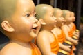 Statue of novices in Wat Lokmolee Lokmolee Temple Chiang Mai Thailand