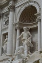 The statue of Oceanus at the Trevi Fountain in Rome, Italy   Trevi Fountain Rome Italy Royalty Free Stock Photo