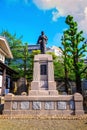 Statue of Oishi Kuranosuke at Sengakuji Temple in Tokyo, Japan