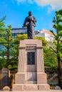 Statue of Oishi Kuranosuke, the leader of 47ronin at Sengakuji Temple in Tokyo, Japan