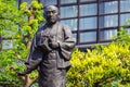 Statue of Oishi Kuranosuke, the leader of 47ronin at Sengakuji Temple in Tokyo, Japan