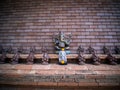 Statue of Old Ganesha Carving Arranging Royalty Free Stock Photo