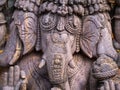 The Statue of Old Ganesha Carving Royalty Free Stock Photo