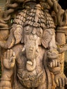 The Statue of Old Ganesha Carving in The Museum