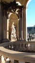 A statue of the Old Masters Picture Gallery in Dresden, Germany