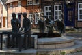 Statue in the Old Town of Nienburg at the River Weser, Lower Saxony